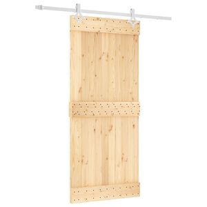 vidaXL Ușă glisantă 90 x 210 cm Lemn de Pin Solid (Nefinisat)