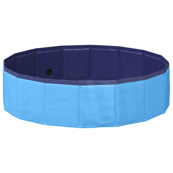 vidaXL Piscină pliabilă pentru c&acirc;ini albastru 80 x 80 x 20 cm PVC