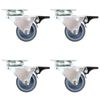 vidaXL Roți pivotante duble cu fr&acirc;ne duble, 4 buc., 50 mm