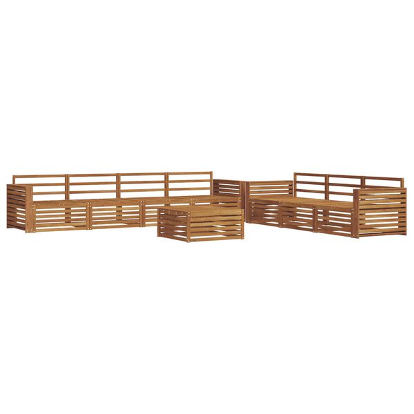vidaXL Set de canapele de exterior 8 pcs natural Lemn Solid de Acacia