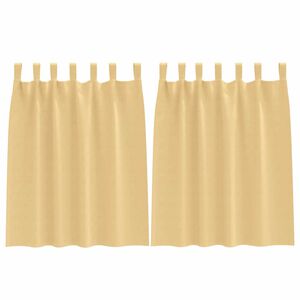 vidaXL Perdele Opaque cu Inel 2 pcs Bej 140 x 140 cm Poliester
