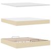 vidaXL Cadru de pat otoman cu saltea crem 160x200cm stofa