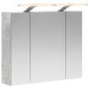 vidaXL Dulap cu oglindă pentru baie Gri din beton 60 x 14,5 x 50 cm
