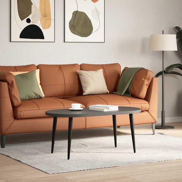 vidaXL Picioare pentru măsuță de cafea, formă conică, 4 buc., negru, 42-43 cm, oțel