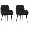 vidaXL Scaune de dining 2 pcs Catifea Negru 59 x 59,5 x 90 cm