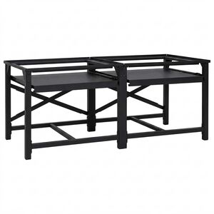vidaXL Suport pentru mașina de spălat 2 pcs Negru 120 x 56 x 52 cm