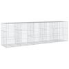 vidaXL Coș gabion cu capac, 500x100x150 cm, fier galvanizat