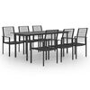 vidaXL Set mobilier de grădină, 7 piese