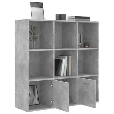 vidaXL Bibliotecă, gri beton, 98x30x98 cm, lemn compozit