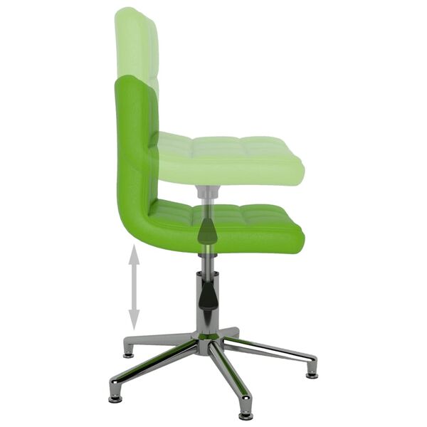 vidaXL Scaune de sufragerie pivotante 4 buc. piele artificială verde
