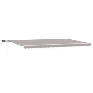 vidaXL Copertină retractabilă Gri deschis 600 &times; 350 cm
