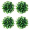 vidaXL Mingi artificiale din lemn de cimiș cu lumini LED 2 buc Verde