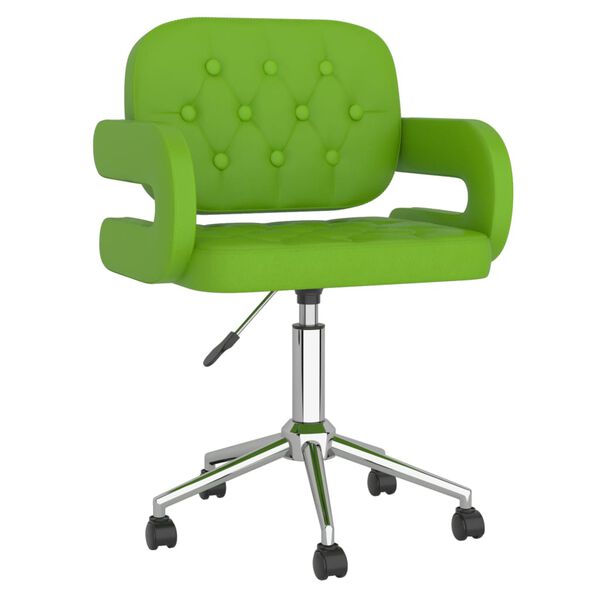 vidaXL Scaune de sufragerie pivotante 4 buc. piele artificială verde