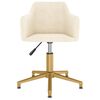 vidaXL Scaune de masă pivotante, 4 buc., crem, catifea