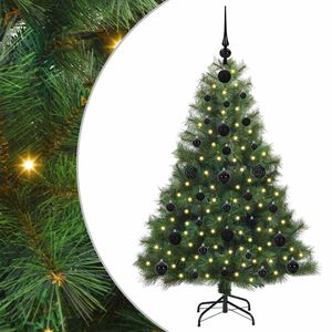 vidaXL Brad de Crăciun artificial cu 150 LED Verde 120 cm PE și PVC