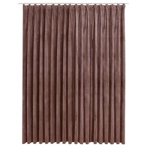 vidaXL Draperie opacă, roz antichizat, 290x245 cm, catifea, cu c&acirc;rlige
