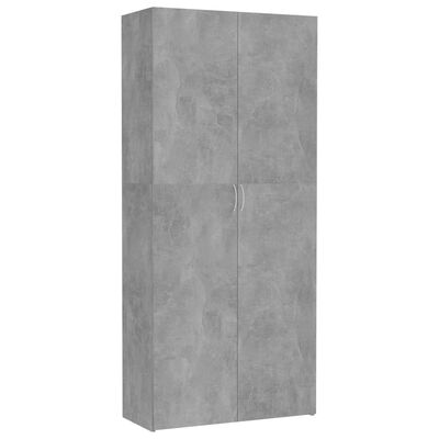 vidaXL Dulap de depozitare, gri beton, 80x35,5x180 cm, PAL
