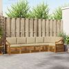 vidaXL Set canapea sectională cu pernă 6 pcs Natural și Bej