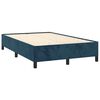vidaXL Pat box spring cu saltea, albastru &icirc;nchis, 120x190 cm, catifea