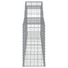vidaXL Coșuri gabion arcuite, 9 buc., 300x30x60/80 cm, fier galvanizat