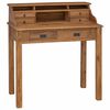 vidaXL Masă de scris natural 89,5 x 49,5 x 100 cm Lemn solid de tec