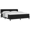 vidaXL Pat cu arcuri cu headboard Negru 180 x 200 cm țesătură