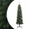 vidaXL Brad de Crăciun artificial &icirc;ngust cu globuri 120 cm 150 LED-uri