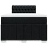 vidaXL Pat box spring cu saltea, negru, 120x190 cm, catifea