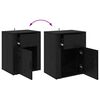 vidaXL Dulap de noapte Stejar Negru 35 x 50 x 60 cm Lemn compozit