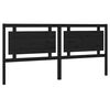 vidaXL Tăblie de pat, negru, 205,5x4x100 cm, lemn masiv de pin