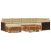 vidaXL Set de canapele de exterior 7 buc. Natural și Bej