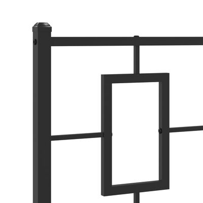 vidaXL Tăblie de pat metalică, negru, 100 cm