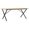 vidaXL Masă bucătărie, cadru X, 180x90x75,5 cm lemn masiv pin și Oţel