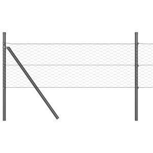 vidaXL Fixare pentru gard hexagonal 10 x 0,5 m Oțel cu strat de PVC