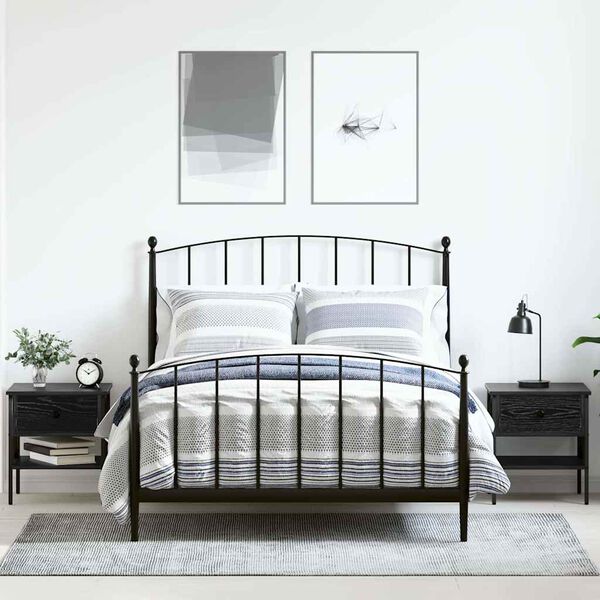 vidaXL Cabinet de Noptieră 2 pcs Stejar negru 40 x 42 x 45 cm