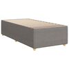 vidaXL Pat box spring cu saltea, gri taupe, 100x200 cm, textil