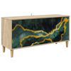 vidaXL Cabinet TV WIJHE 102 x 33 x 50 cm Sonoma Lemn prelucrat
