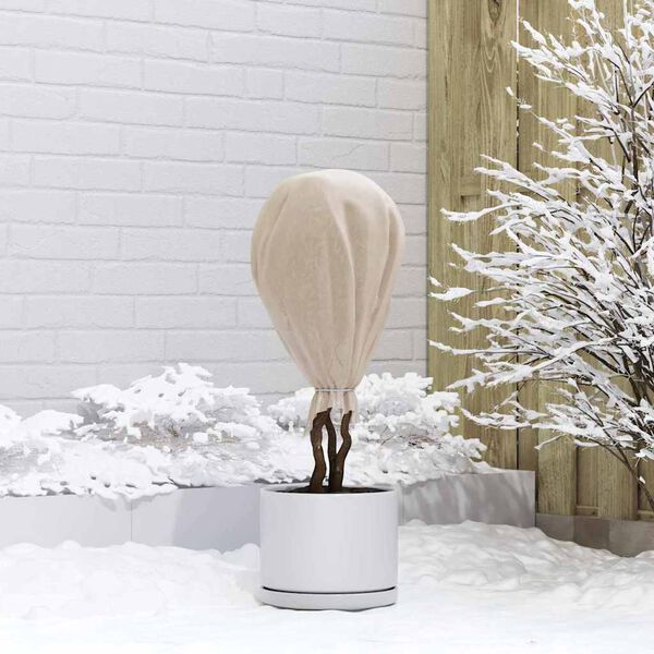 vidaXL Fleece de Protecție pentru Plante &icirc;mpotriva &Icirc;nghețului Bej