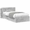 vidaXL Cadru de pat cu depozitare Gri Beton 75 x 190 cm Lemn prelucrat