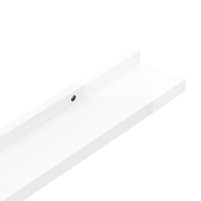 vidaXL Rafturi de perete, 4 buc., alb extralucios, 40x9x3 cm
