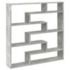 vidaXL Raft cubic perete cu 7 compartimente gri beton lemn prelucrat