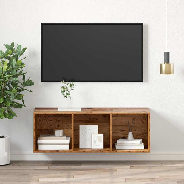 vidaXL Set comodă TV Lemn Vechi 37 x 37 x 107 cm Lemn compozit