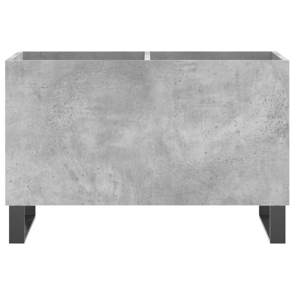vidaXL Dulap pentru discuri, gri beton, 74,5x38x48 cm, lemn prelucrat