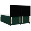 vidaXL Pat box spring cu saltea, verde &icirc;nchis, 180x200 cm, catifea