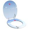 vidaXL Capac de toaletă cu &icirc;nchidere lentă albastru 44 x 38 cm