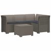 vidaXL Sofa de Grădină 4-Locuri cu Perne Aspect Ratan PP Gri deschis