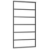 vidaXL Ușă glisantă cu set de feronerie neagră 102x205 cm Sticlă ESG