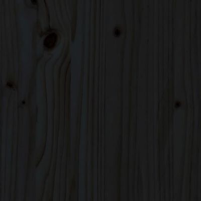 vidaXL Tăblie de pat, negru, 80,5x4x100 cm, lemn masiv de pin