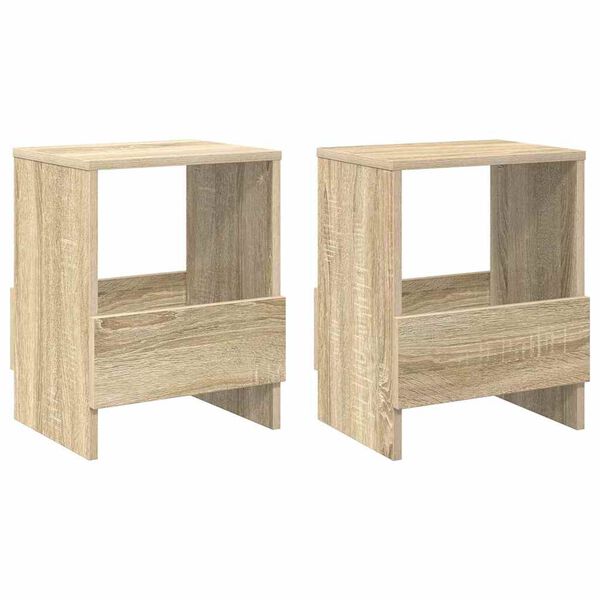 vidaXL Raft pentru reviste 2 pcs Stejar Sonoma 35 x 30 x 45 cm