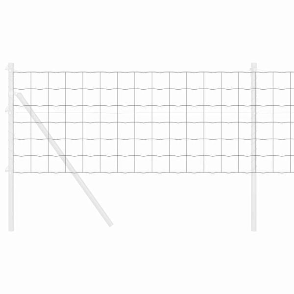 vidaXL Gard Euro Gri 0.6 x 10 m Fier acoperit cu PVC